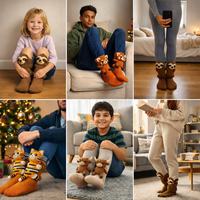 Animal Print Knitted Floor Socks | Cosy Anti-Slip Winter Socks | 15 Adorable Designs