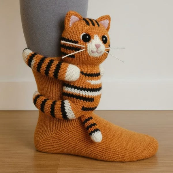 Animal Print Knitted Floor Socks | Cosy Anti-Slip Winter Socks | 15 Adorable Designs