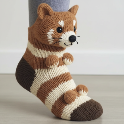 Raccoon sock in 1:1 ratio